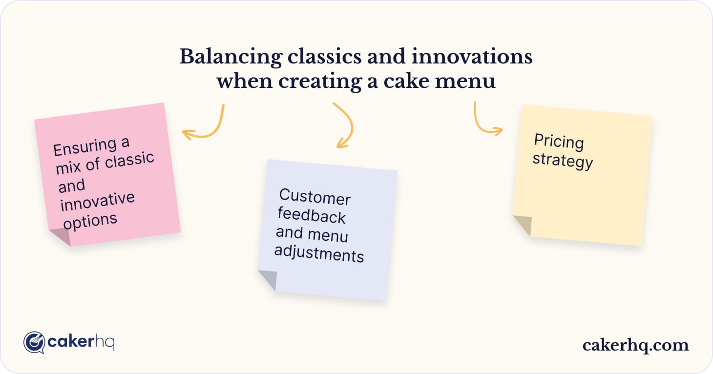 How to balance classics and innovations in cake menu