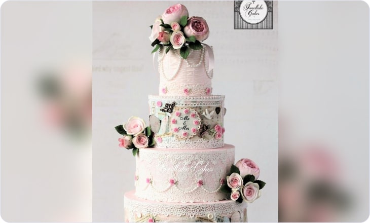  Vintage wedding cake example