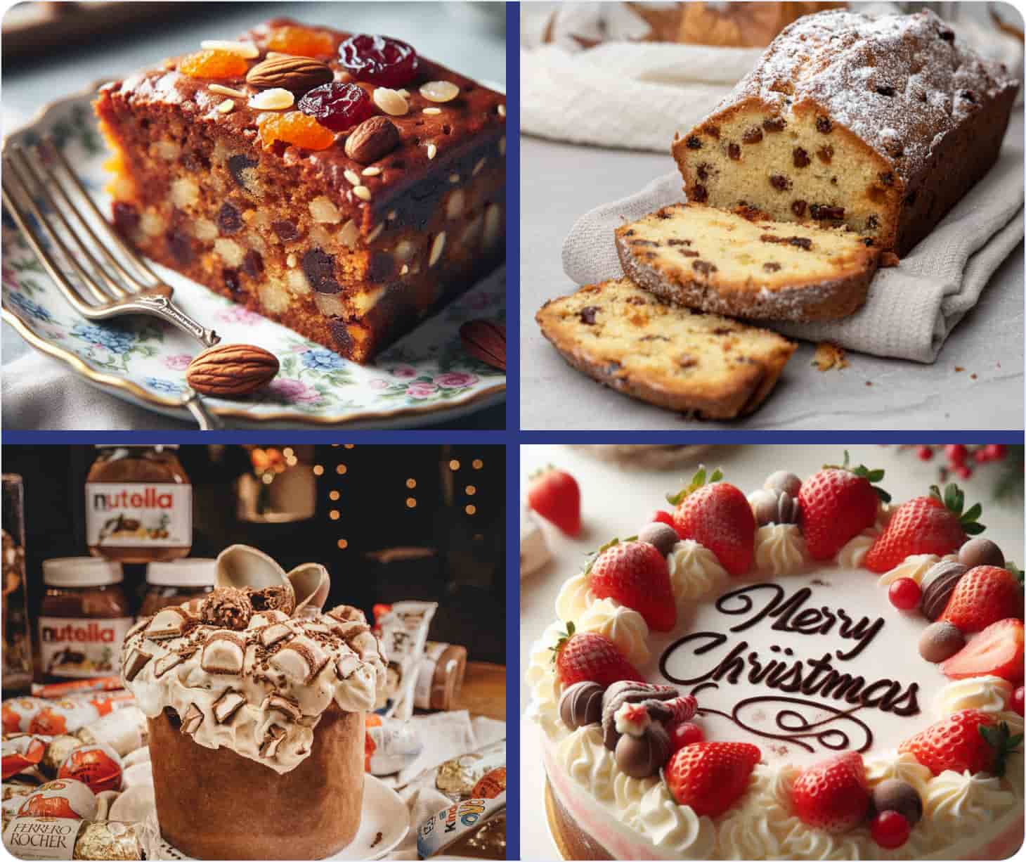 Best Christmas Cakes Collage