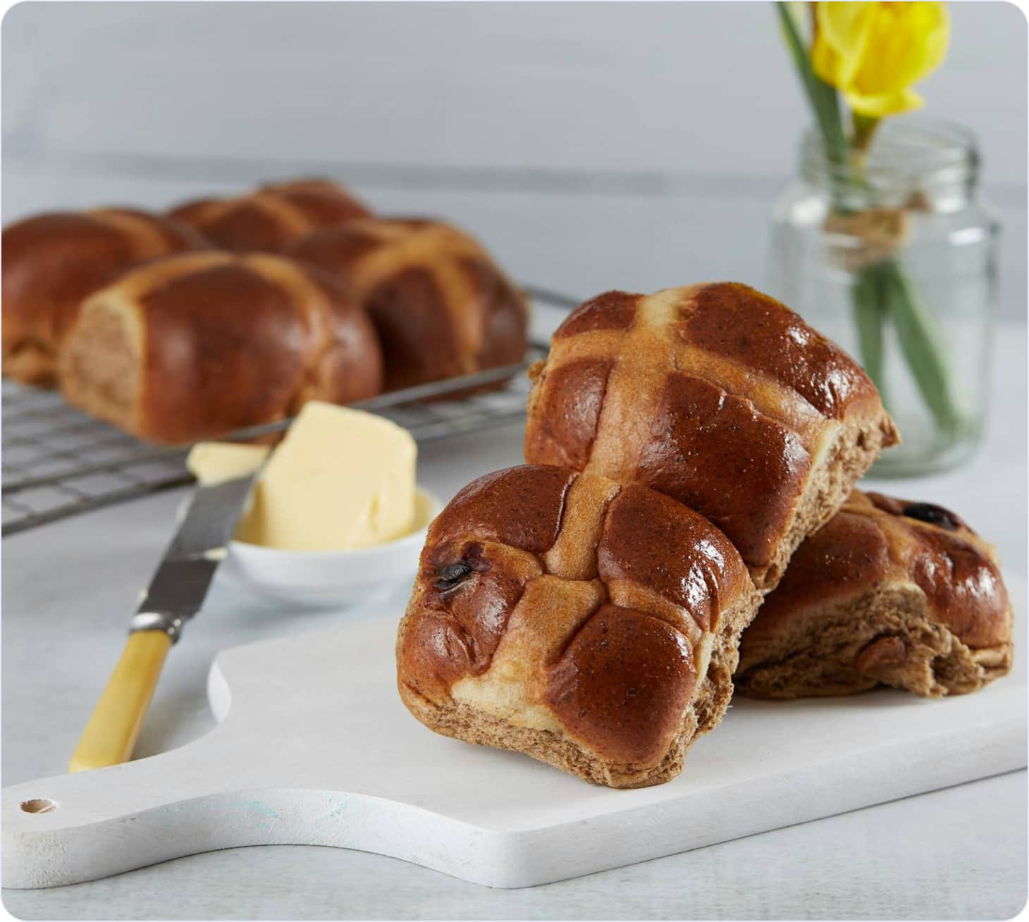 Hot cross buns example