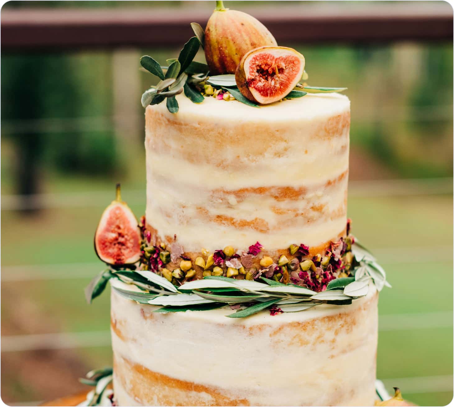 Boho style wedding cake example