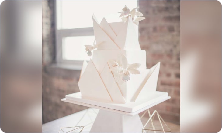 Modern wedding cake example