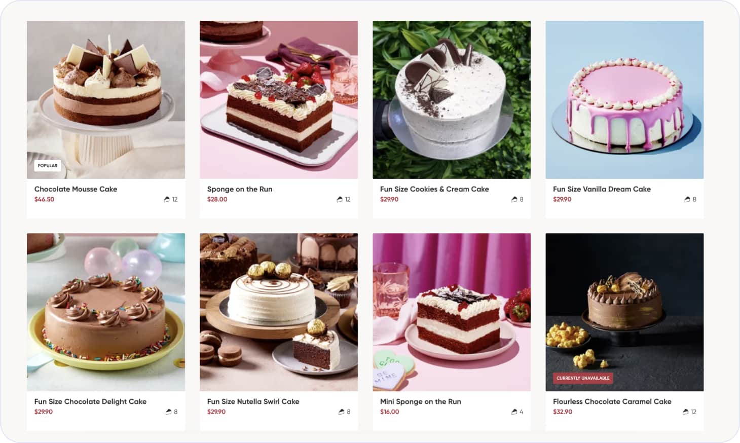 Valentine's Day cakes examples
