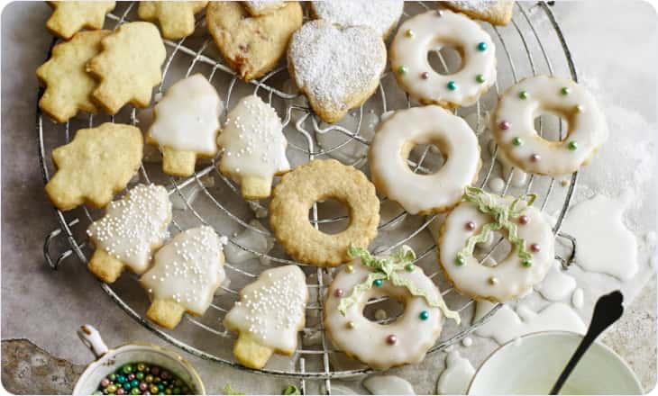 Traditional Christmas shortbread cookies