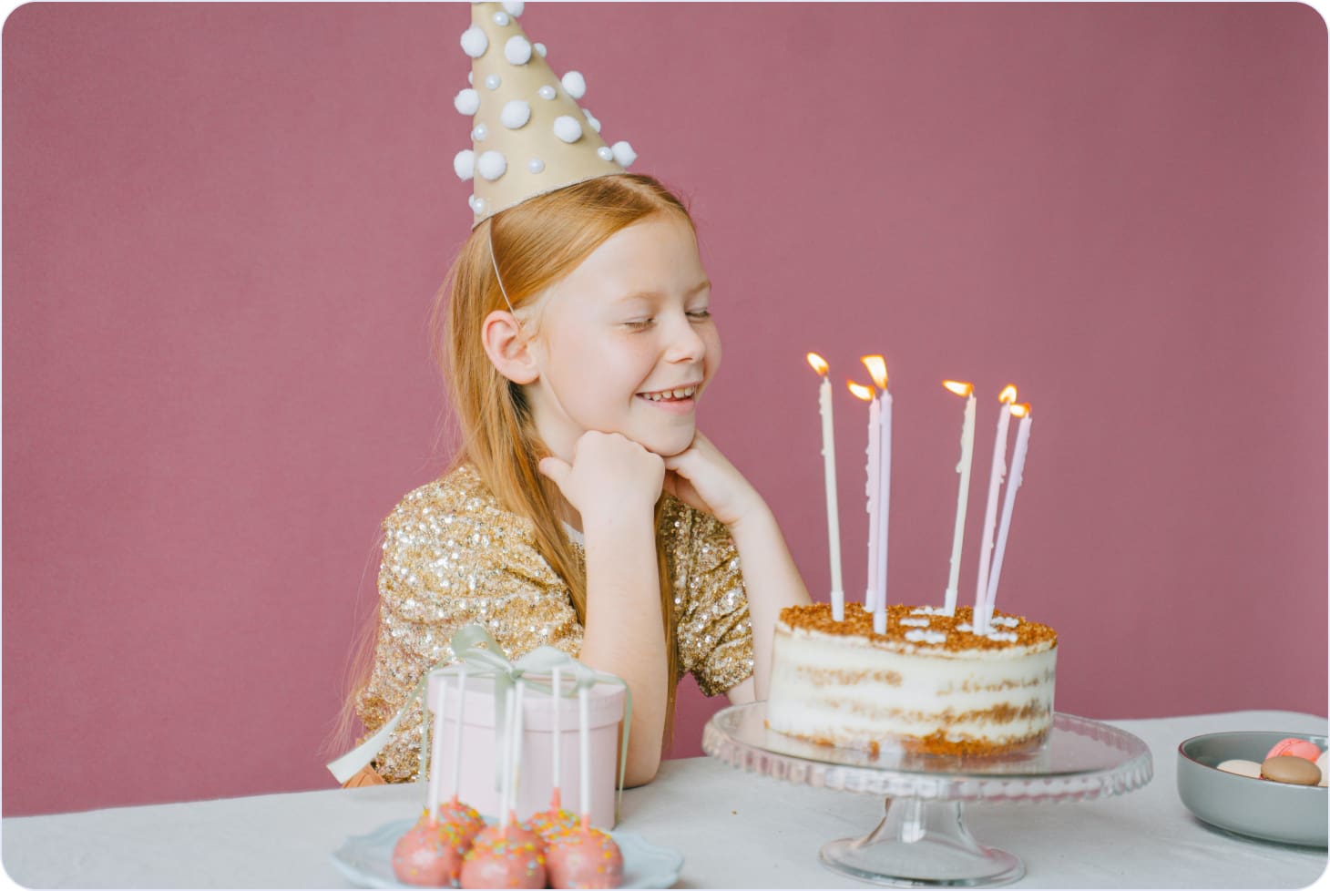 Child with a cake