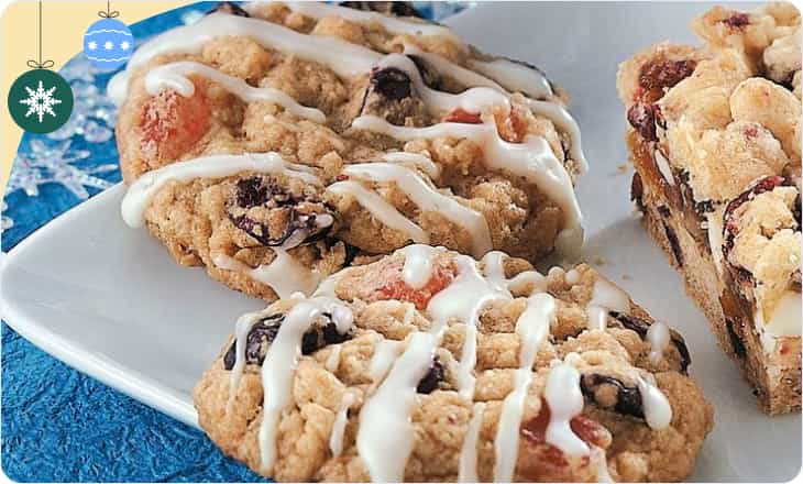 Christmas cookies with cranberries