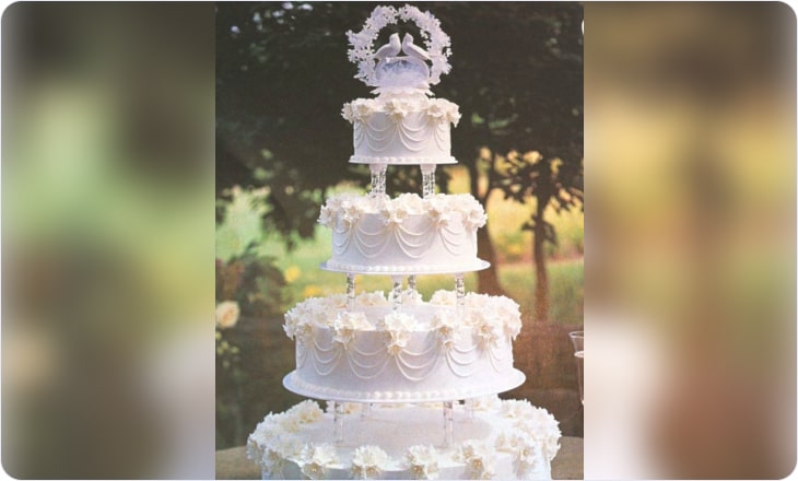 Glamorous wedding cake example