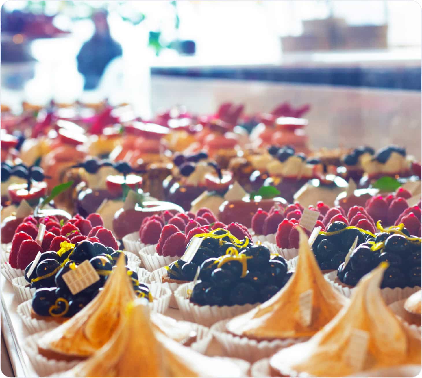 Example of cupcakes with depth of field