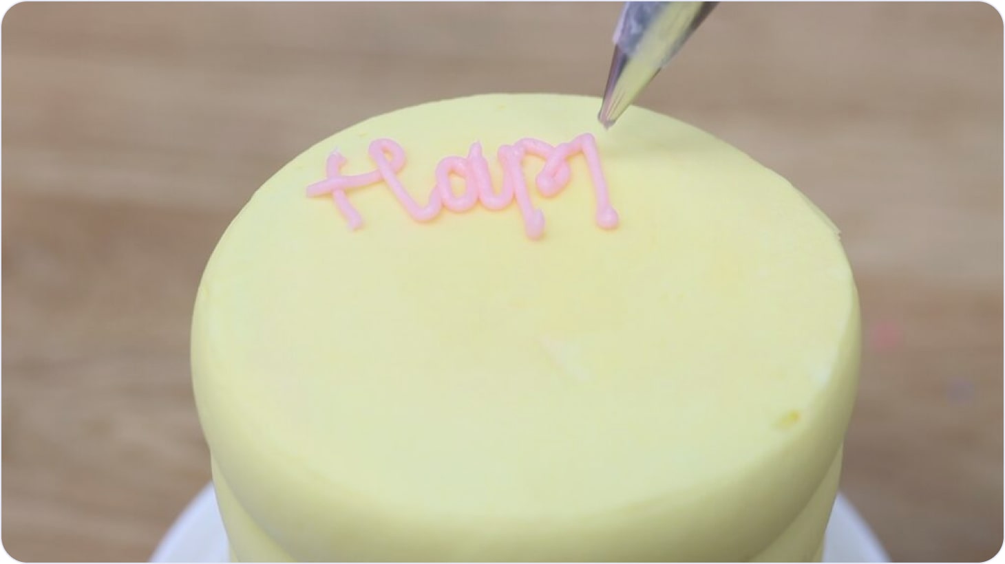 Example of writing with buttercream