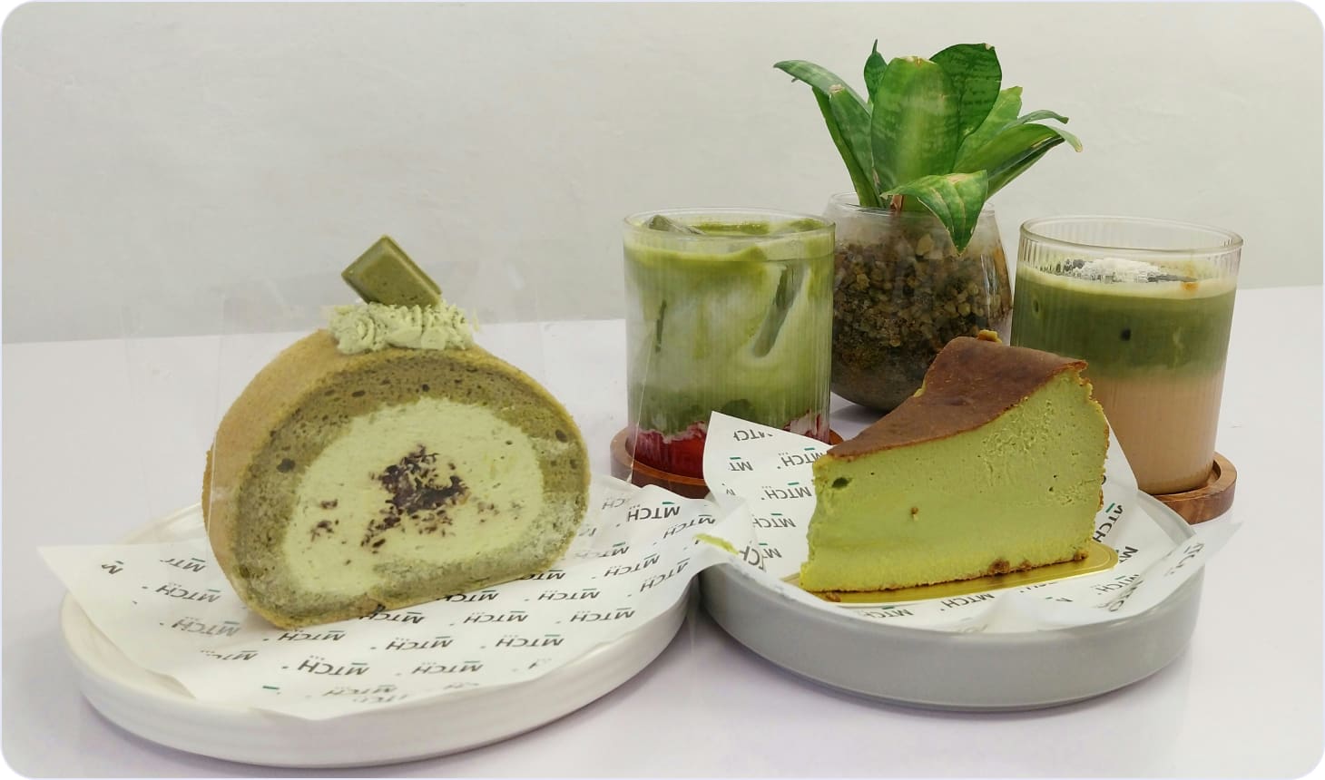 Matcha-infused cake example