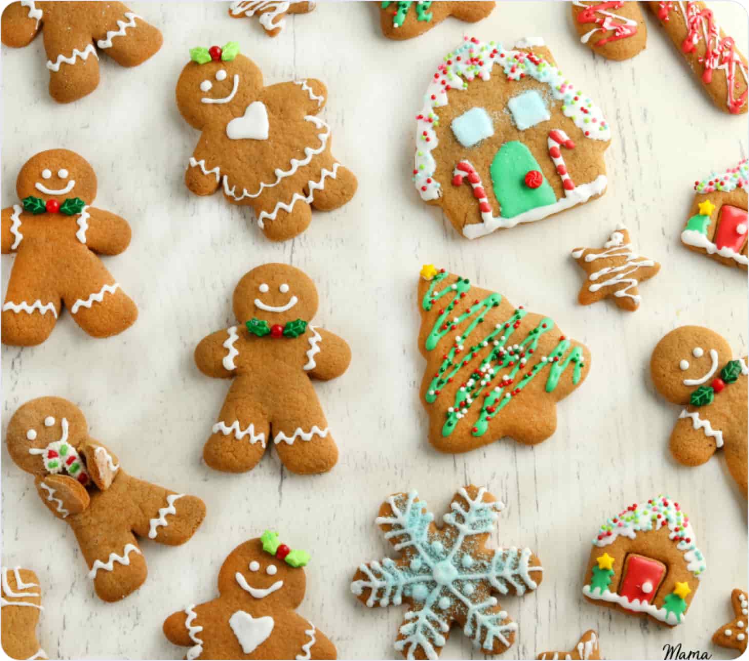 Decorated gluten free Christmas cookies
