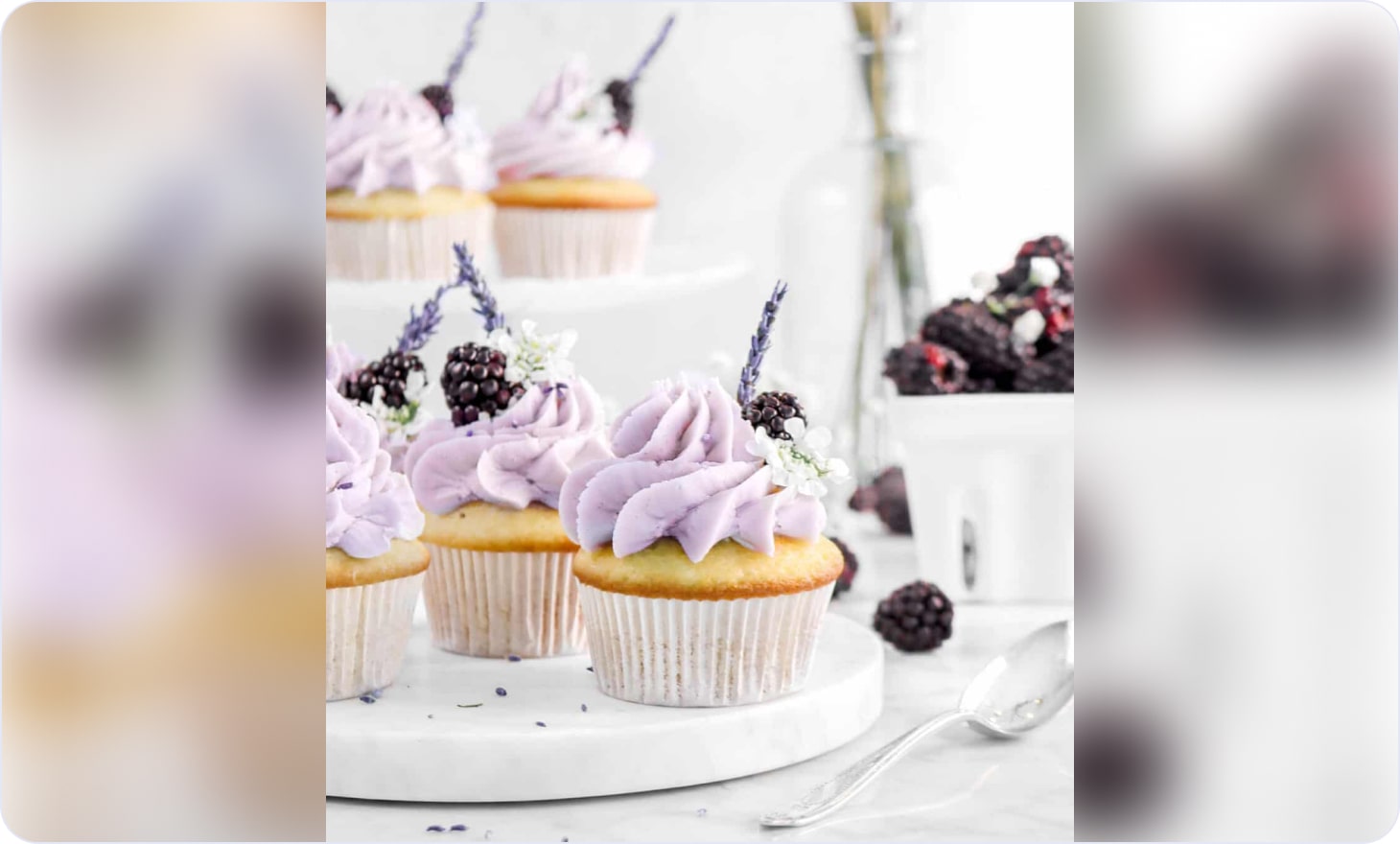 Cupcakes with lavender extract