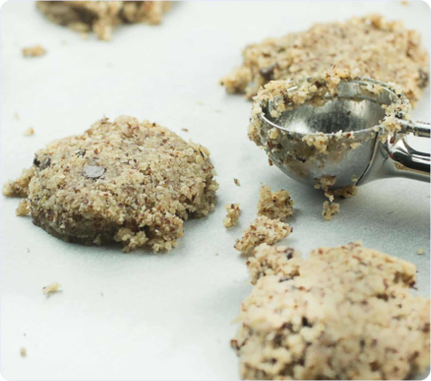 Forming nutty chocolate Christmas cookies