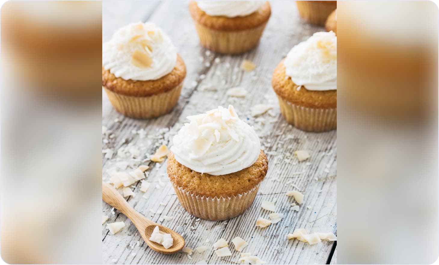 Coconut and vanilla cupcake