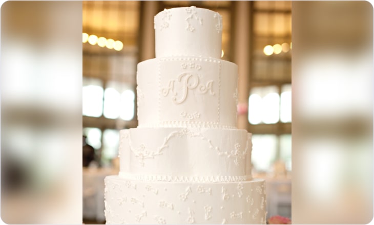 Traditional wedding cake example