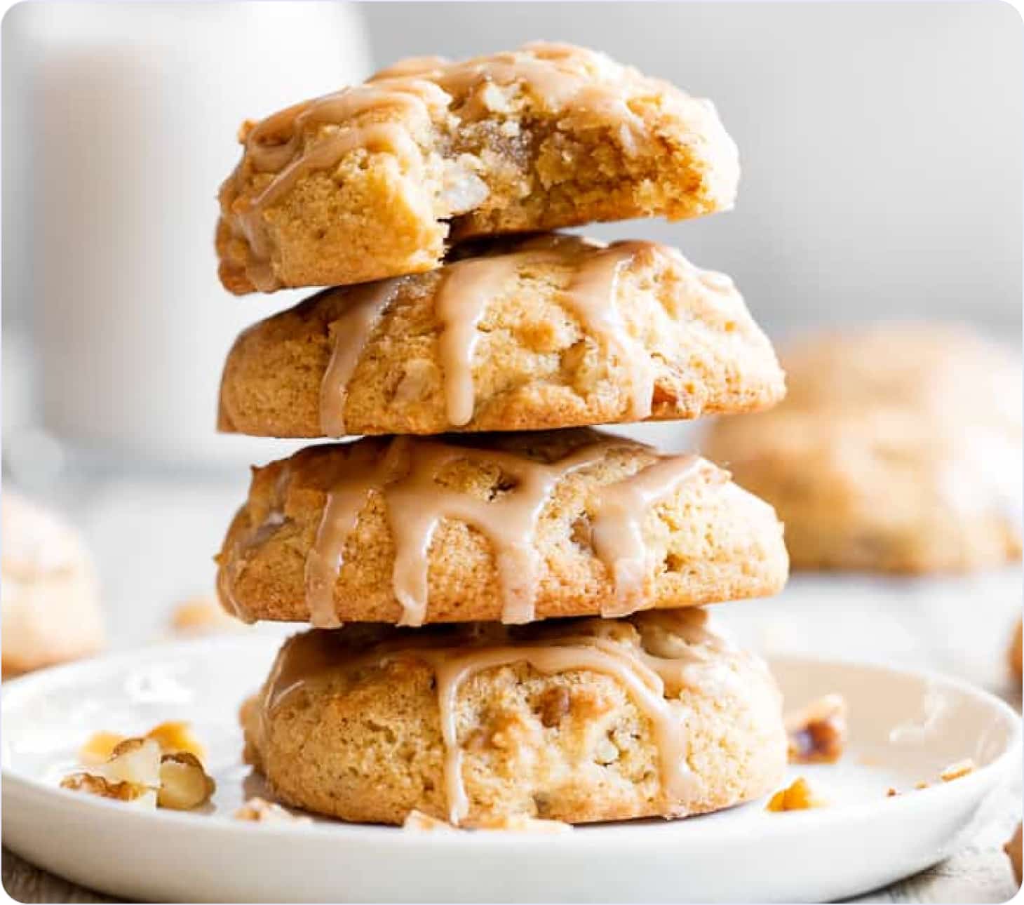 Gluten-free cookies with frosting on a plate