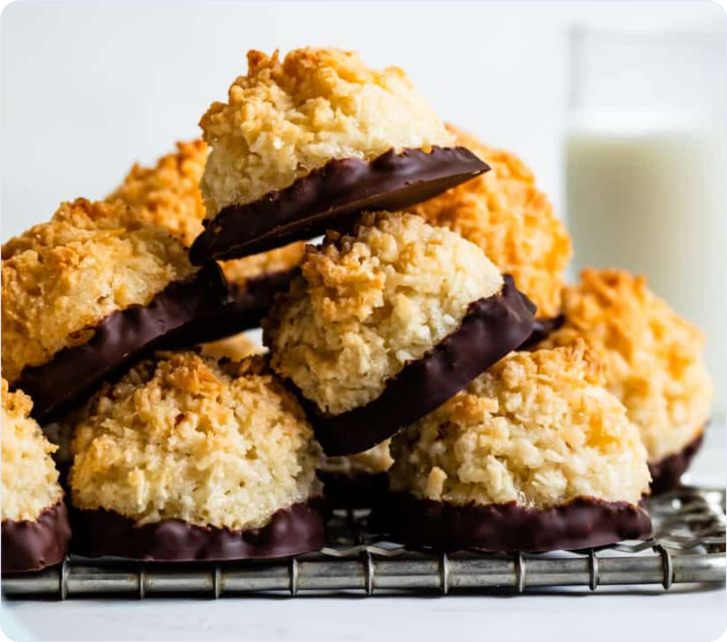 Coconut cookies on the griddle